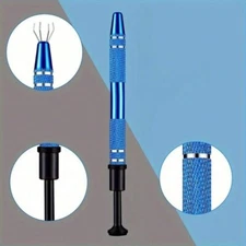 Piercing Ball Grabber Tool 4 Prong Claw Tweezers for Gems, IC Chips, Jewelry