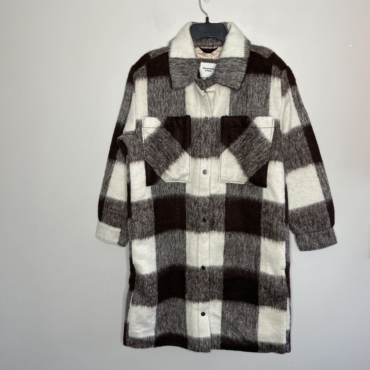 ABERCROMBIE & FITCH Shirt Jacket Women M Winterized Wool ABERCROMBIE & FITCH Shirt Jacket Women M Winterized Wool