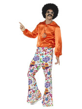 Smiffys 60s Groovy Flared Trousers Mens 