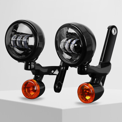 4.5'' Fog Passing LED Auxiliary Lighting custom dynamics lights for harley FLHX