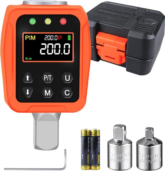 Drehmoment Adapter Digital 1/2 Zoll 10-200 Nm ±2% Genauigkeit LCD Bildschirm-image