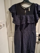 new with tags Miss Selfridge Womans Blue Laced Dress Navy Blue Size 12