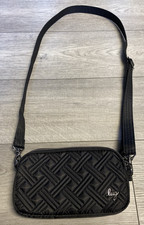 Bolso Bandolera Lug Negro Cupé XL Cierre con Cremallera Correa Ajustable Negro Herrajes