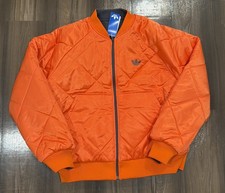 Adidas Reversible Superstar Bomber Jacket Grey Orange Men's Size Large KR7618