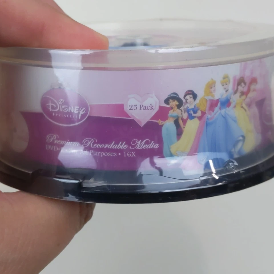 Disney Princess DVD-R 25 Pack Recordable Media 16X Blank Discs 5 Designs - Image 3 of 3