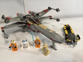 LEGO Star Wars X-Wing Fighter Set 7140 Complete With Minifigs x4 Skywalker