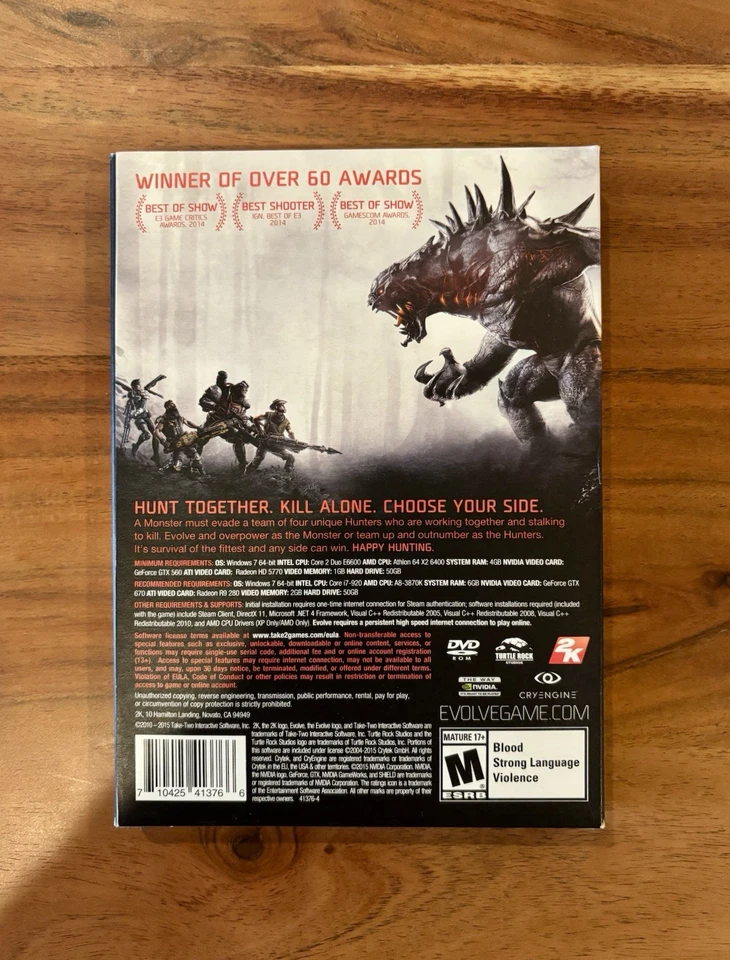 Evolve STAGE 2 Plus Bonus DLC | PC DVD-ROM | Legacy Steam | NEW SEALED - Image 2 of 4
