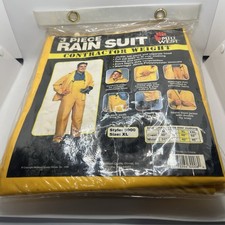 MidWest Mens XL 3-Piece Heavy Duty Rain Suit Contractor Weight Waterproof New