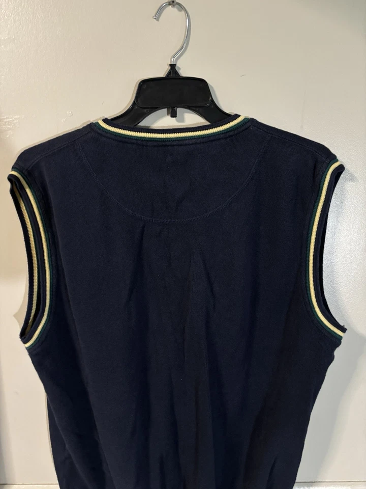 Cutter & Buck Golf Sweater Vest Men’s XXL Blue V-Neck Pullover Cotton - Image 2 of 4