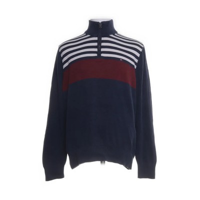 Tommy Hilfiger, Strickpullover, Größe: L, Blau/Rot/Weiß, Baumwolle #1pq