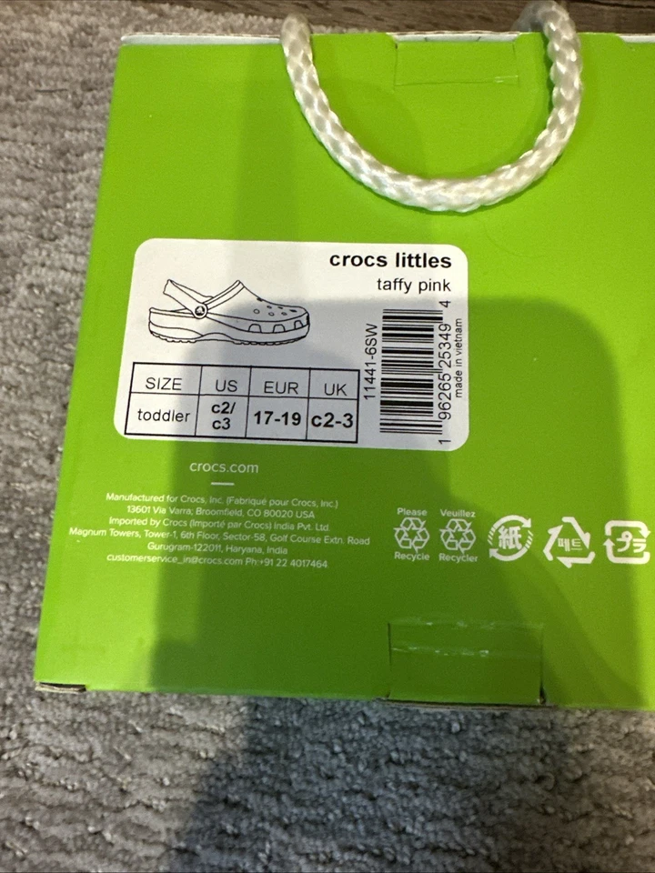 Crocs Kids Littles - Sandalias para bebé niño rosa talla c2/c3 EE. UU. Nuevas en caja de regalo Foto 4 de 4