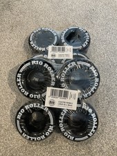 Rio Roller Coaster Wheels (8 Pack) 62mm x 36mm black new unused