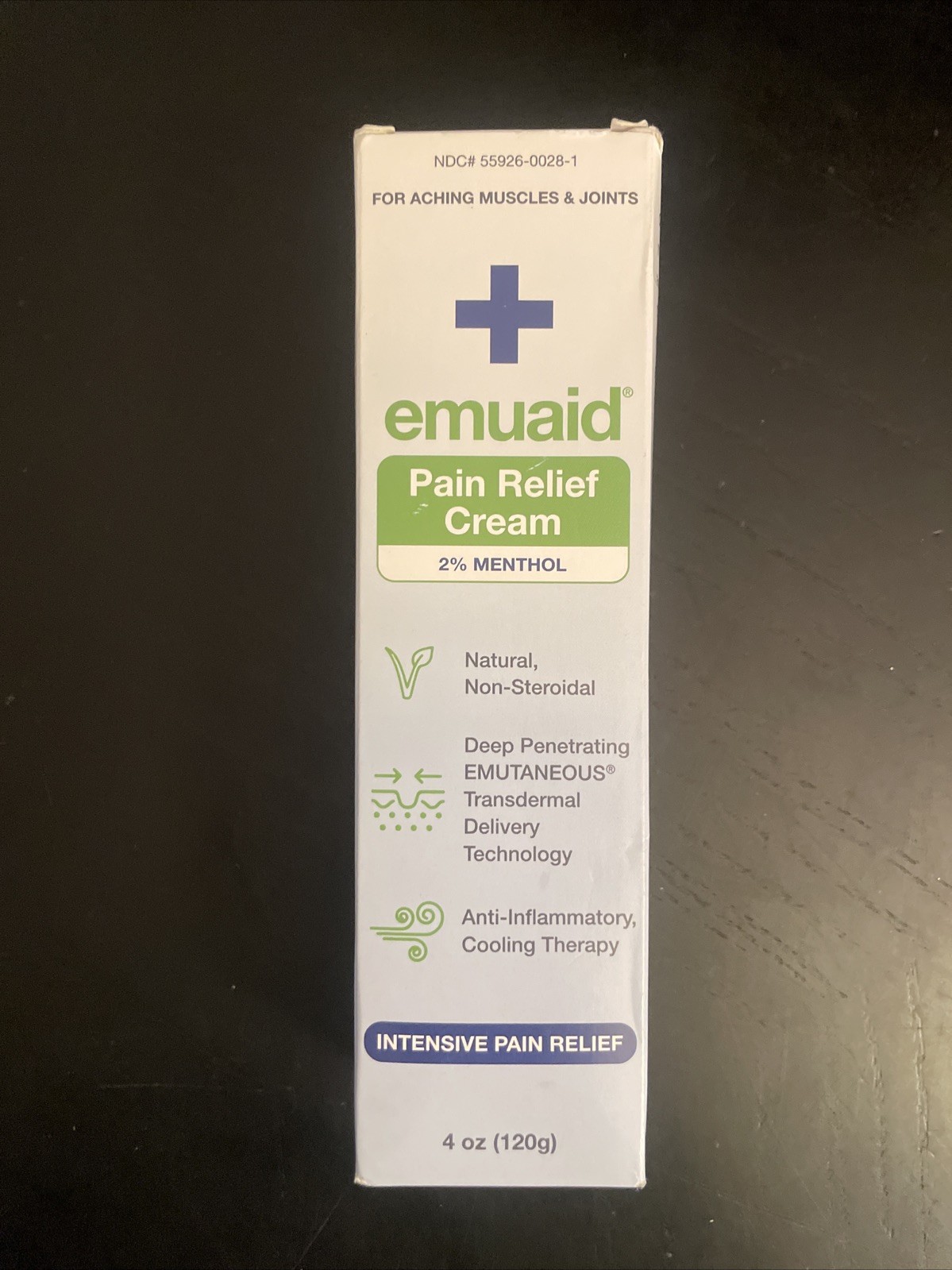 Emuaid Pain Relief Cream 2% Menthol For Aching Muscles & Joints  4 oz Exp 02/26