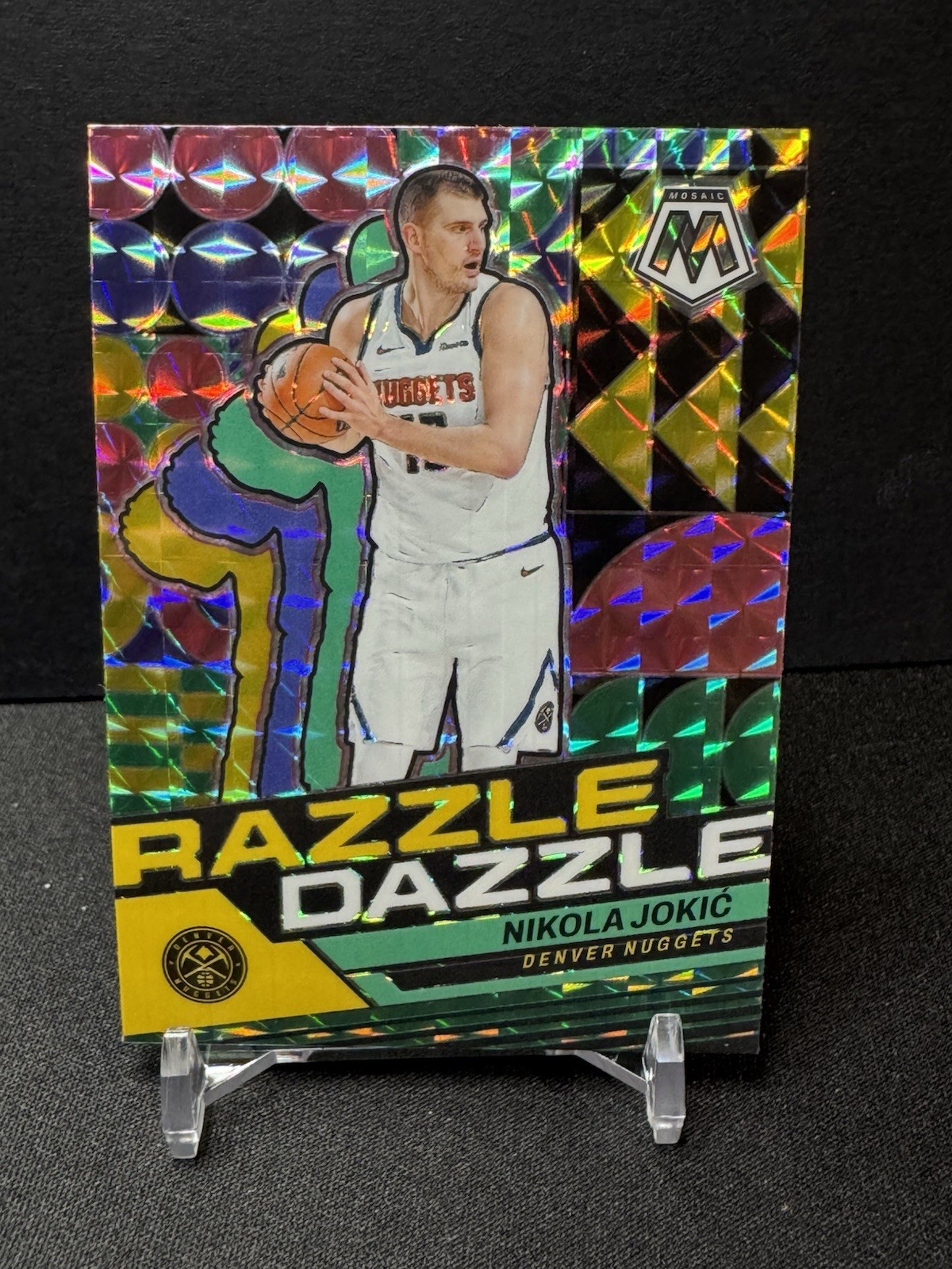 2023-24 Panini Mosaic Basketball Nikola Jokic Razzle Dazzle Case Hit SSP