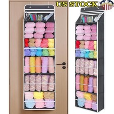 Yarn Storage Organizer 6 Shelves Clear Zipper Compartment Crochet Storage New