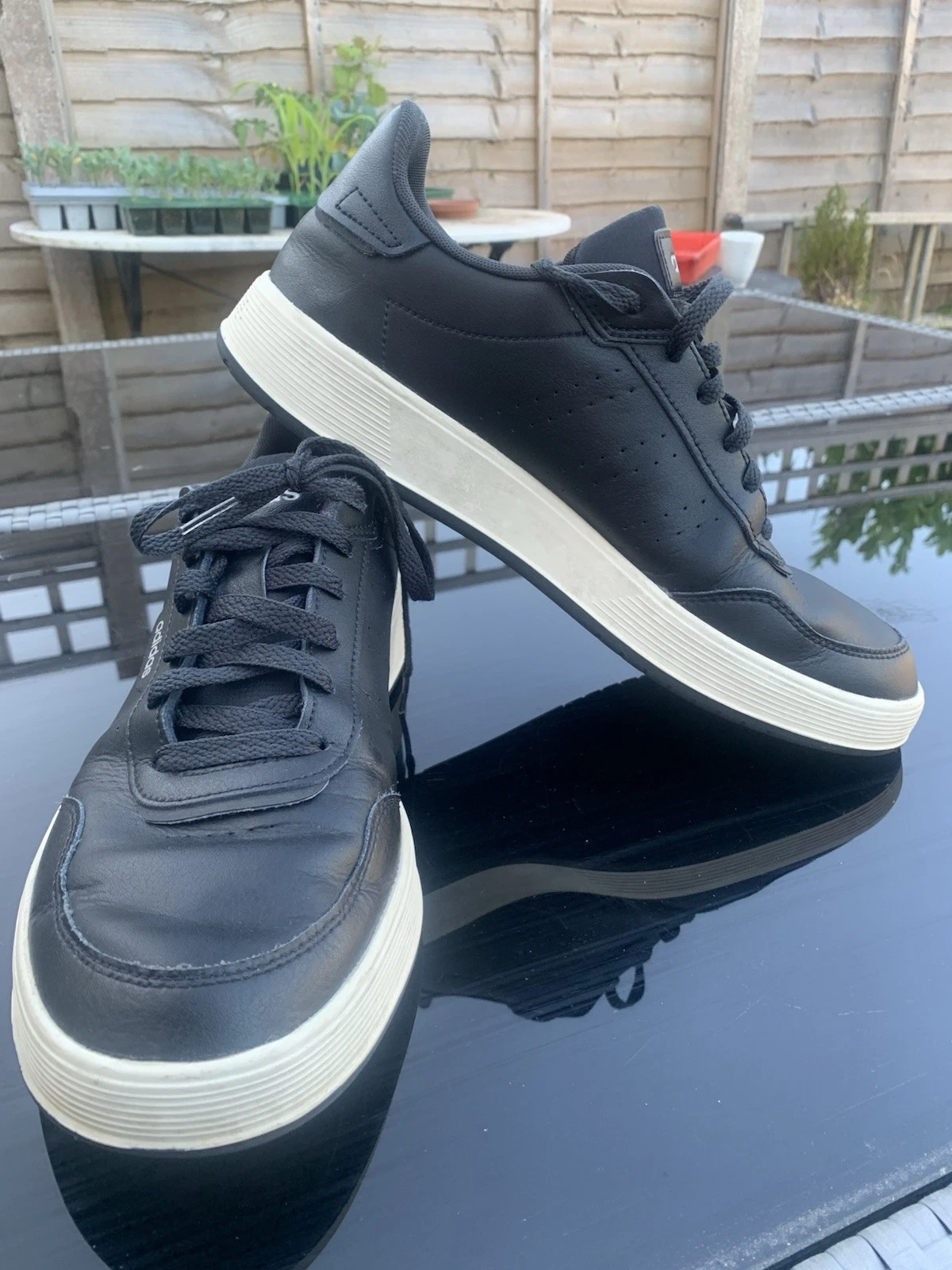 Adidas scarpe da ginnastica uomo Courtphase taglia UK 8 colore nero