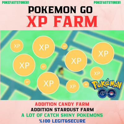 Pokemon Go XP Farm Stardust-Candy Same Day %100 Legit & Secure