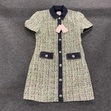 5A7 CINQ A SEPT Anya Boucle Pammy Dress Women's Size 2 Patina Multi