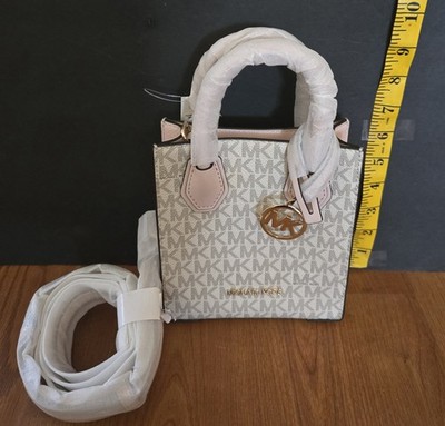 Michael Kors Mercer Extra Small Logo And Leather Crossbody Bag
