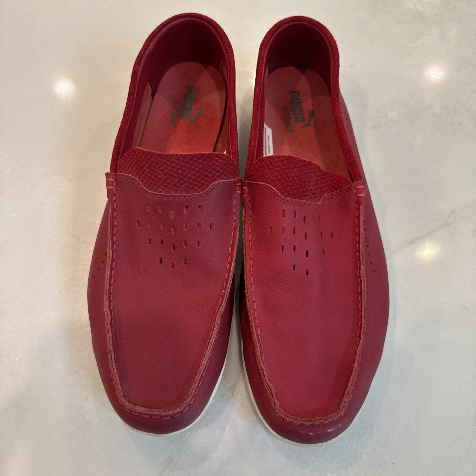 Puma Ferrari Eco Ortholite Mocassini Guida Rosso Uomo 12 Prodotto Ufficiale EU 46