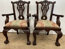 Vintage Chippendale Style Mahogany Accent Childs Chair Doll Chair 25.5" Tall