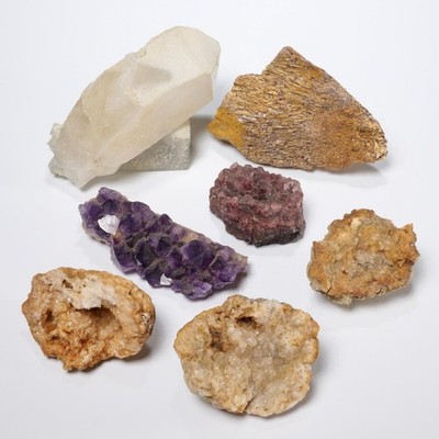 Purple Crystal Clear Amethyst Quartz Crystal Geode Gemstone Mineral Specimen Lot