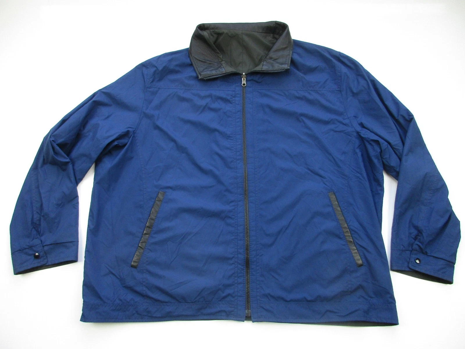 Mens 2XL Remy Rochester Jacket Reversible Windbreaker Leather Lambskin trim - product detail image 7