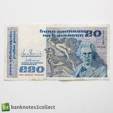 IRELAND: 1 x 20 Irish Punt Banknote. Dated 23.05.88.