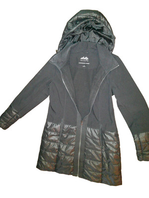Sebby Collection Jacket Womens Medium Black Hooded Water Resistant Windproof
