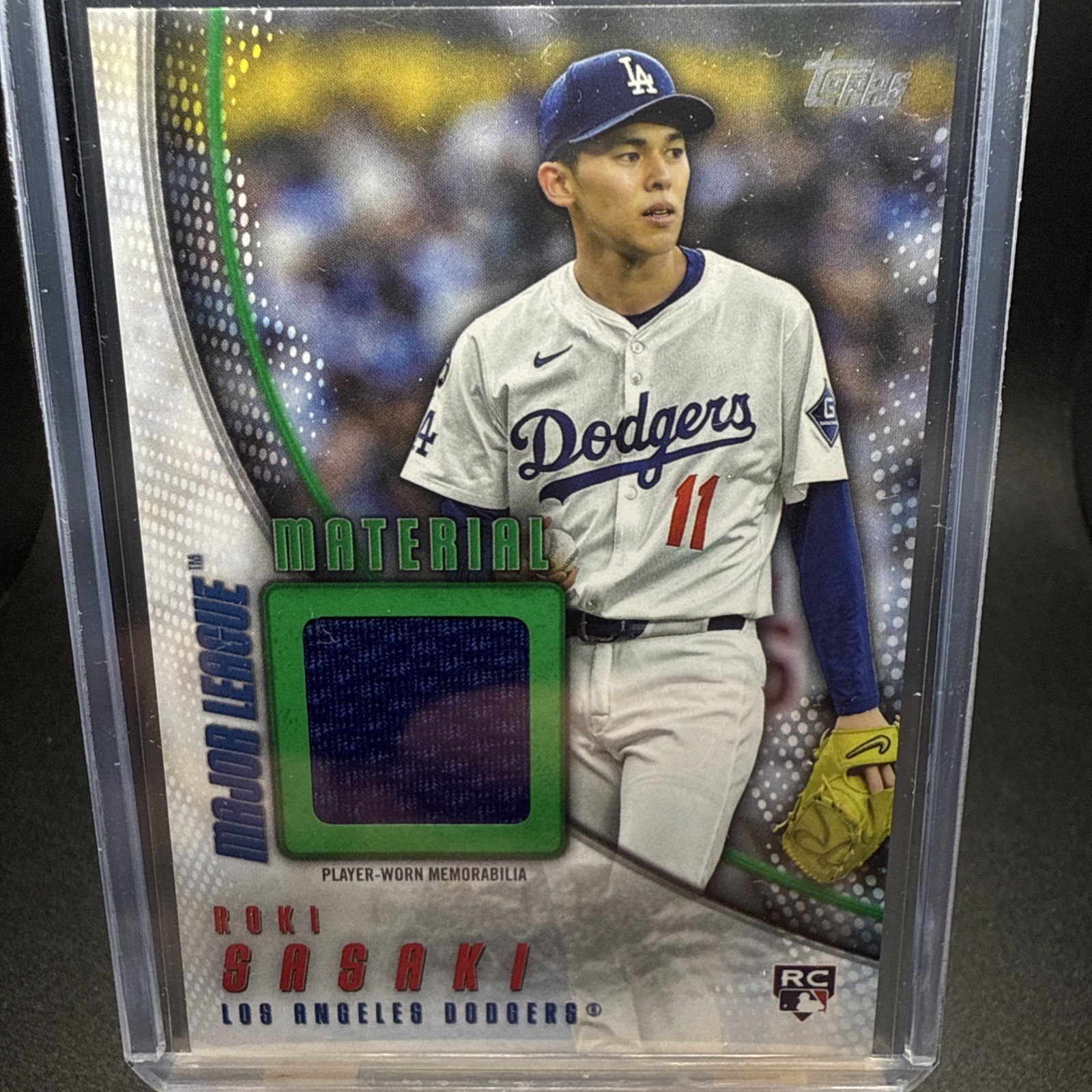 佐々木朗希 2025 Topps Dodgers ルーキーカード 実使用ジャージ