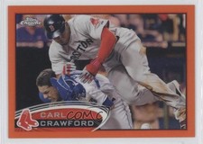 2012 Topps Chrome Retail Orange Refractor Carl Crawford #29 0c4