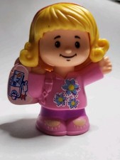 Little People School Bus Blonde Girl Pink Backpack Sit With Me Fisher Price 2016