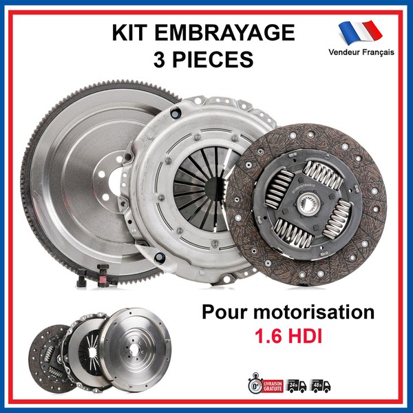 Kupplungssatz Schwungrad Steif FüR Peugeot 2008 208 308 5008 1.6 HDI 90 110-image