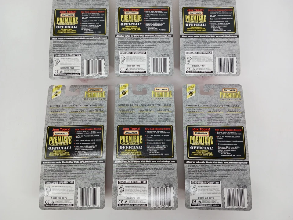 1997 Matchbox Premiere Collection Fire II Series 21 Complete Entire Set Sealed - Image 2 of 4