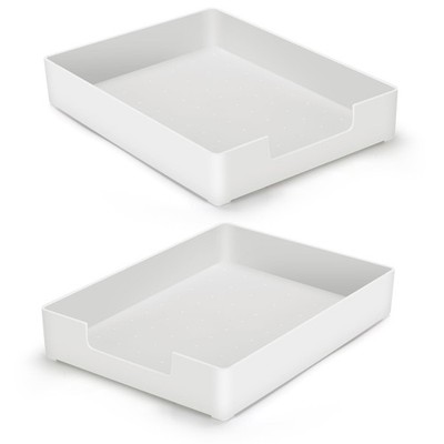 Letter-Size Tray Desk Letter Tray Paper Tray Sturdy Heavy-Duty Plastic Printe...