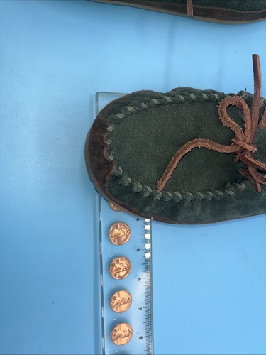 L.L.Bean Wicked Good Camp Shearling Slippers Dark Green No Label sz 9? *READ - Picture 10 of 12