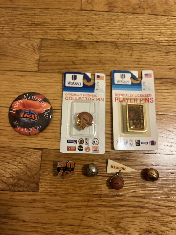 Vintage Basketball Pins/Pendants - Lot Of 7