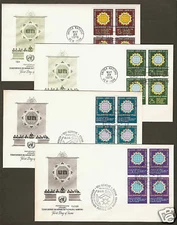 UN NY #276-77/Geneva 59-60  Habitat Set (4) Artmaster B4FDCs