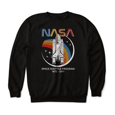 NASA Space Shuttle Program Tribute Retro Color Style Graphic Sweatshirt