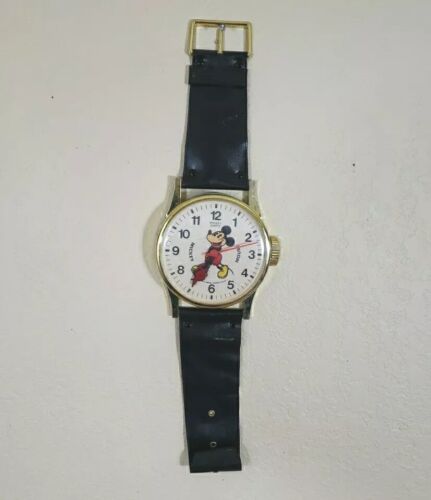 Montre-bracelet géante vintage Disney 26 pouces de long Mickey Mouse Bradley horloge murale fonctionne - Photo 1 sur 15