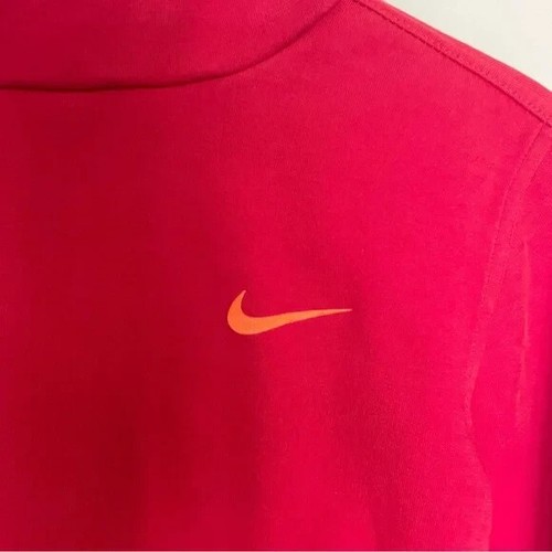 Nike Women’s Cropped Hoodie with Mesh Drawstring Small Red Orange Pockets - Picture 4 of 15