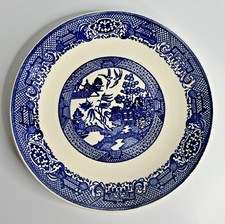 Vintage Blue Willow Dinner Luncheon 9.75  Plate Blue  White Unmarked