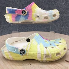 Crocs Shoes Mens 4 Womens 6 Classic Clogs Rainbow Tie Dye Slip On Multicolor