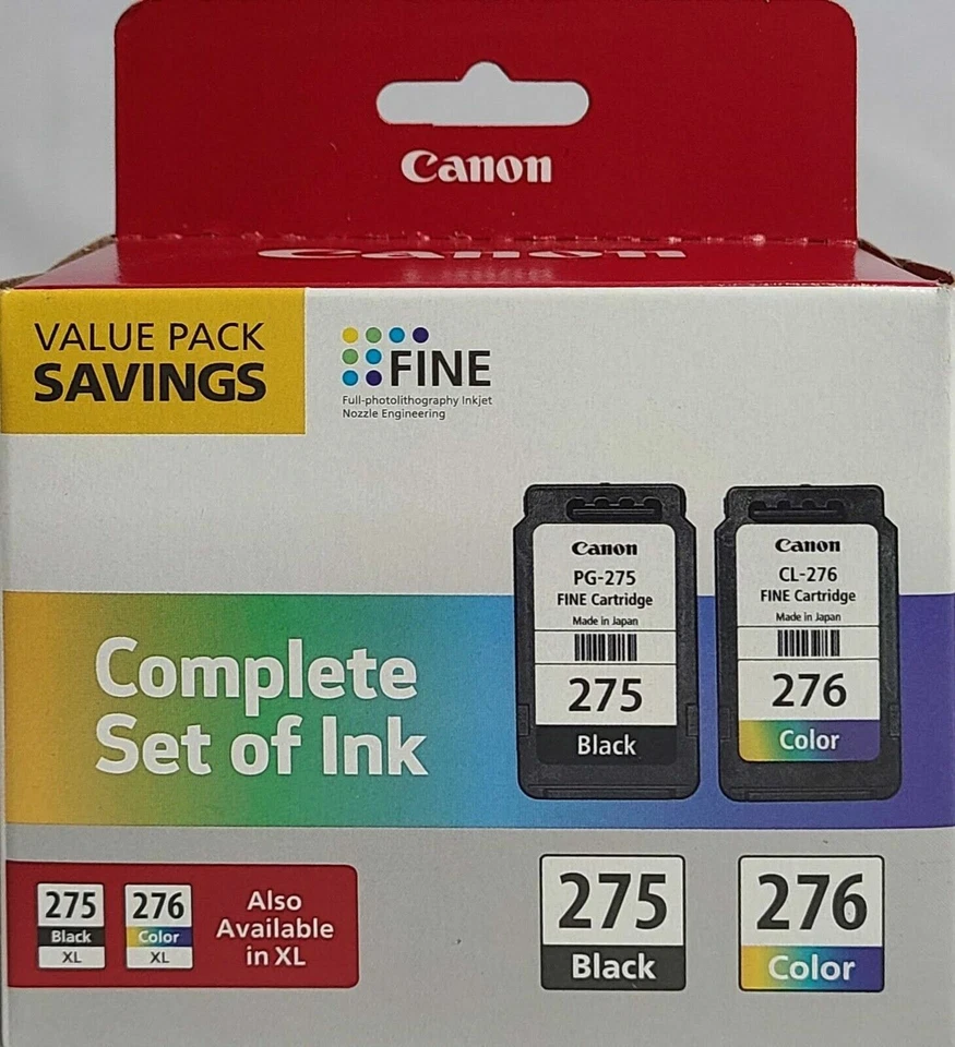 Cartuchos de tinta originales Canon 275 276 - para impresora TS3722 TR4722 - TINTA estándar - NUEVOS Foto 3 de 4