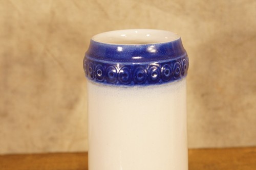 Antique 19th Century Blue & White Stoneware Pottery Mug Stein Tankard - Picture 11 of 17
