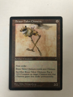1x Brass-Talon Chimera 1996 Visions Magic Cards, COMBINED SHIPPING