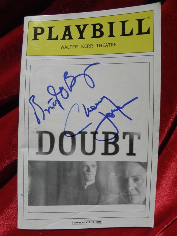 CHERRY JONES in DOUBT BRIAN O'BYRNE  SIGNED bw Playbill