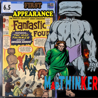 1963 FANTASTIC FOUR #15 CGC 6.5, 1st Mad Thinker Appearance, Stan