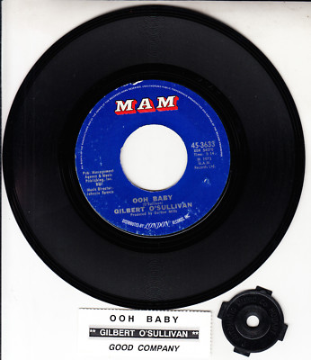 GILBERT O'SULLIVAN  Ooh Baby & Good Company 7'' 45 rpm record NEW + jukebox strip