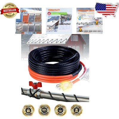 Durable 125ft Pipe Heating Cable - ETL Safety Approved for Winter Protection